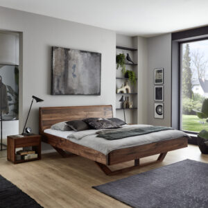 Massivholzbett MM Collection Como in Astnussbaum geölt